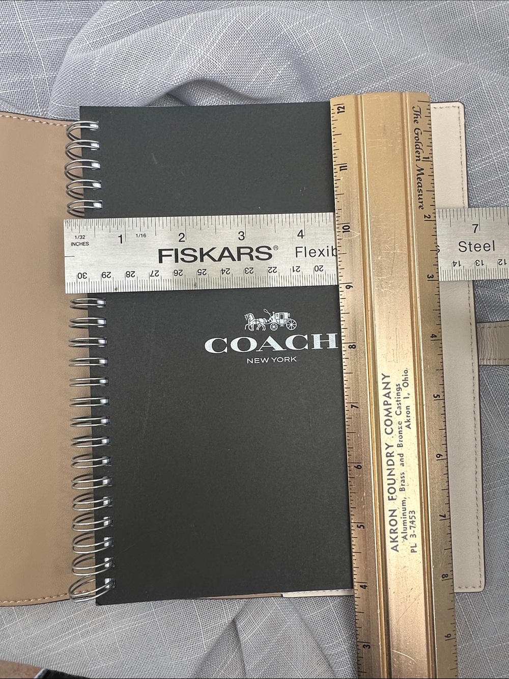 Coach Cream Cherry-Print Leather Refillable Notebook Cover with Paper - Picture 11 of 11